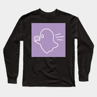 Lovely Ghostie on their way to bring you a cookie! Long Sleeve T-Shirt